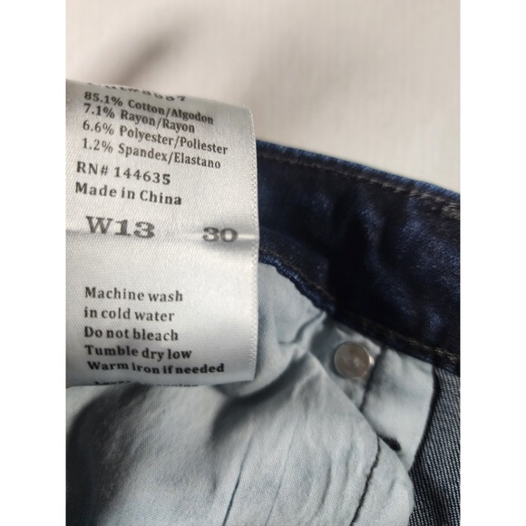 Kancan Dark Wash Skinny Jeans Womens 13 Stretch Denim Blue 29 Inseam - Picture 11 of 12